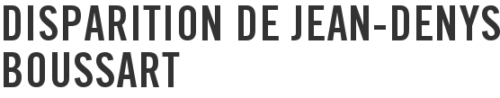 Disparition de Jean-Denys Boussart