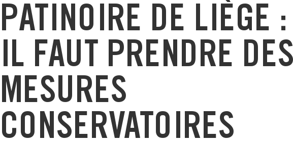 Patinoire de Liège : il faut prendre des mesures conservatoires