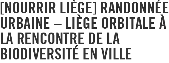 [Nourrir Liège] Randonnée urbaine – Liège Orbitale à la rencontre de la biodiversité en ville